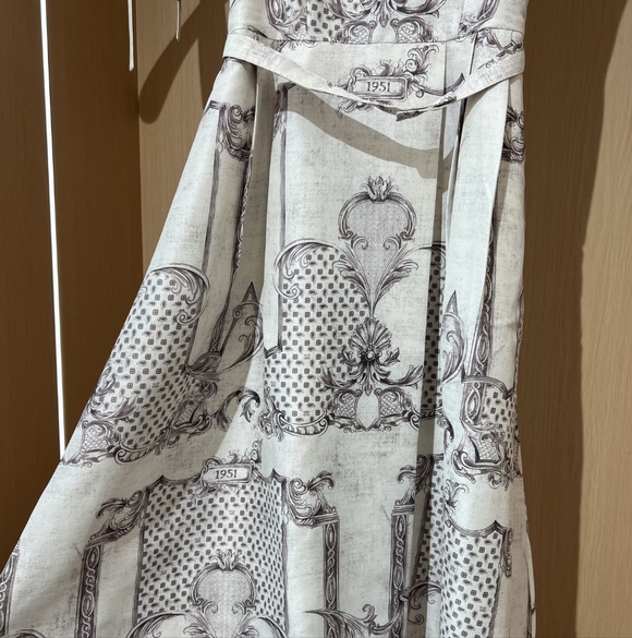 MaxMara Printed Mikado shirt dress - Ivory - Picture 10 of 14